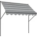 Produktbild: Angerer Klemmmarkise (grau-creme gestreift, 150 cm breit)