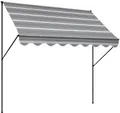 Produktbild: Angerer Klemmmarkise Exklusiv mit Handkurbel, Terrasse/Balkon, einfache Montage ohne Bohren, Made in Germany, hochwertiger Stoff, UV-beständig, höhenverstellbar, wasserabweisend, 150 cm Grau