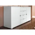 Produktbild: Sideboard PRIESS, weiß (weiß, weiß), B:123cm H:71cm T:38cm, Sideboards, Sideboard, Breite 123 cm