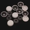 Produktbild: 10 x YOU.S Universal Schraubenabdeckung in Weiß - Kappe Ø 17 mm - Scheibe Loch Ø 5 mm