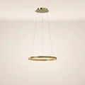 Produktbild: s.luce LED Ring Pendelleuchte rund Direkt oder Indirekt Hängelampe Wohnzimmerleuchte, Farbe:Gold, Größe:Ø 40cm