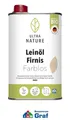Produktbild: ULTRA NATURE Leinöl Firnis Holzpflege Holzöl für Innen farblos, 0,5 L /#87300060