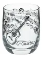 Produktbild: Musikboutique Glas Glas mit Instrumenten und musikalischen Motiven - Instrument:, bedruckt mit Gitarren-Motiv