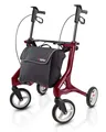Produktbild: TOPRO Pegasus Carbon-Rollator Größe Medium, höhenverstellbar inkl. Einkaufstasche : Rot Farbe: rot