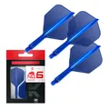 Produktbild: Target Darts K Flex Integrated Dart Flights and Shafts, Nr.6 Blau (Short) | 3er Pack K-Flex - No6, Kflex All In One Moulded Dart Flight & Stem | Professionelles Dart Zubehör