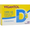 Produktbild: VIGANTOL 1.000 I.E. Vitamin D3 Tabletten 100 St. PZN 13155684