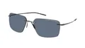 Produktbild: Porsche Design P8923 C Herren Sonnenbrille Titan Grau / Blau  Randlos  62-18-145