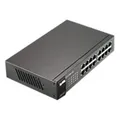 Produktbild: Zyxel GS-1100-16 V3 Switch 16 x 10/100/1000 Desktop, an Rack