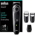 Produktbild: Braun Barttrimmer Series 3, Elektrischer Bartschneider Herren mit 4 Zubehörteile