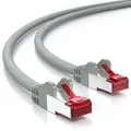 Produktbild: 25m CAT6 Netzwerkkabel Patchkabel Ethernet Kabel Netzwerk LAN DSL Kabel - grau