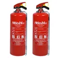 Produktbild: Feuerlöscher 2kg Pulverlöscher ABC Pulver Halterung Manometer 4LE D2 2x