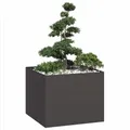 Produktbild: Pflanzkübel Blumenkübel Pflanzcontainer Pflanzgefäße Schwarz 100x100x80 Cm Stahl