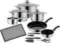 Produktbild: WMF Topf-Set Diadem Plus, Cromargan® Edelstahl Rostfrei 18/10 (Set, 15-tlg), Starter-Set, rostfrei, spülmaschinengeeignet, poliert, hitzebeständig