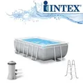 Produktbild: Intex Frame Pool Set Prism Quadra 400 x 200 x 100 cm | Rechteckpool Set