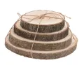 Produktbild: Spetebo Dekoobjekt Echtholz Baumscheibe natur 13-22 cm - 4er Set (Stück, 1 St., Holz Baumscheibe), Holzscheibe zum Dekorieren, Bemalen oder Brandmalen