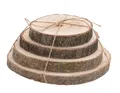 Produktbild: Echtholz Baum Scheibe natur 13-22 cm - 4er Set - Holz Platte Dekorieren Basteln