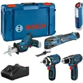 Produktbild: Bosch - Maschinen-set 12 V: Gsr 12v-15/gop 12v-28/gdr 12v-105/gsa 12v-14/gli 12v-300 In Xl-boxx