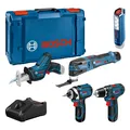 Produktbild: Bosch Maschinen-Set 12V: GSR 12V-15/GOP 12V-28/GDR 12V-105/GSA 12V-14/GLI12V-300