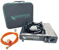 Produktbild: GARDINGER Gaskocher Camping Universal-Kartuschen Kocher Safety Camp Allgas, (4-St), Zündsicherung
