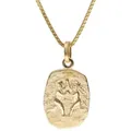 Produktbild: trendor Kette mit Anhänger Zwilling Sternzeichen Gold 333 mit vergoldeter Silberkette goldfarben 45 cm