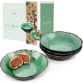Produktbild: Sänger | Suppenteller Palm Beach tief, 4-teiliges Set aus Steingut, Suppenschalen, Teller Set 750 ml | PREMIUM COLLECTION