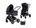 Produktbild: Chipolino Kombi-Kinderwagen Kinderwagen Aura 2 in 1, umbaubar Wickeltasche Sitz umkehrbar bis 22 kg