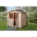 Produktbild: Weka Holz-Gartenhaus Gartenhaus 323 Versetztes Satteldach Unbehandelt 171 cm