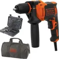 Produktbild: Black+Decker Schlagbohrmaschine BEH710SA32-QS, 710 W, mit Bohrer-Bit-Set und Tasche