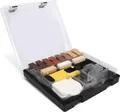 Produktbild: Navaris Laminat Reparaturset Hartwachs 17-teilig - Parkett Reparaturset - Holzreparatur Set - 11 Farbtöne - Holz Reparatur - Holz Kit mit