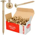 Produktbild: 25x Holzschrauben TX 8x160 Bauschraube Spanplattenschrauben Konstruktionsbolzen
