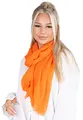Produktbild: Lolus Dünner, leichter und weicher Uni Damen Schal in gewellter Struktur - Isabella (orange, One Size)