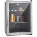 Produktbild: Klarstein Getränkekühlschrank HEA-Beersafe-XL 10027672A, 63 cm hoch, 47 cm breit, Bier Hausbar Getränkekühlschrank Flaschenkühlschrank Glastür silberfarben 47 cm x 63 cm x 52.5 cm