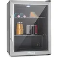 Produktbild: Klarstein Beersafe XL Kühlschrank 60 Liter 2 Böden Panoramaglastür Edelstahl Edelstahl