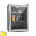 Produktbild: Klarstein Beersafe XL Kühlschrank 60 Liter 2 Böden Panoramaglastür Edelstahl Silber 60 Liter