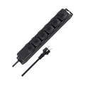 Produktbild: Steckdosenverteiler IP44 6-fach schwarz 2m H07RN-F 3G1,5