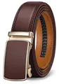 Produktbild: BULLIANT Gürtel Herren,Leder Automatik Gürtel für Männer Kleidung, Größe Angepasst, 014-hellbraun233, 150cm/42-52taille verstellbar