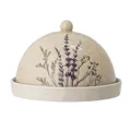 Produktbild: Bloomingville Bea Butterdose mit Deckel Natur Blumen Butterglocke Butterschale