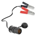 Produktbild: IWH Batterieklemme mit Steckdose, 12 Volt KfZ-Adapter, 12 Volt mit 2 Klemmen, Länge: 250 mm, zum (019008)