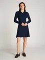 Produktbild: Tommy Hilfiger Strickkleid RAYON CABLE F&F LS MIDI DRESS mit Zopfmuster, Metalllabel