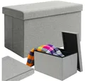 Produktbild: Ruhhy Stauraumhocker Stoffpouf Sitzbox Truhe XL (Spar-Set, 1 St., bis zu 80 kg), 54 l Stauraum, ideal für Decken, Spielzeug oder Alltagsgegenstände
