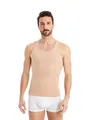 Produktbild: FINN Shapewear Herren Kompressionsshirt – Bauch-Weg Unterhemd & Body-Shaper Männer – Ärmelloses Tank-Top aus Baumwolle für flacheren Bauch und bessere Haltung Hautfarbe Nude 3XL