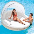 Produktbild: Intex 58292 Badeinsel Schwimmliege Ø 199 cm Lounge Luftmatratze Wasserliege Dach