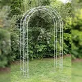 Produktbild: DanDiBo Rosenbogen Verzinkt Breite 140 cm Rundbogen Feuerverzinkt Wetterfest Massiv Volleisen Rankhilfe