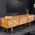 Produktbild: riess-ambiente Massivholz TV Lowboard ALPINE 145cm natur Akazie Retro Design honey finish TV-Schrank Kommode