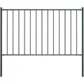 Produktbild: vidaXL Zaunelement mit Pfosten Pulverbeschichteter Stahl 1,81x1,25 m Anthrazit 145214