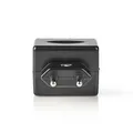 Produktbild: Nedis Steckdosen Adapter - Euro / Typ-C (CEE 7/16) - 100 - 240 V AC 50/60 Hz - 12 V DC - 6 W - Netzstromversorgung - 0.3 A - Schwarz - Kunststoff