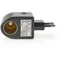 Produktbild: Nedis Steckdosen Adapter Euro / Typ C CEE 7/16 - 100 - 240 V AC 50/60 Hz, 12 V DC, 6 W, Netzstromversorgung, 0.3 A, schwarz, Kunststoff