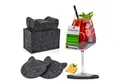 Produktbild: wortek Getränkeuntersetzer Filz-Untersetzer Katze für Gläser 10er Set + Box, Zubehör für Tisch & Gläser, Set, 10-tlg., waschbare Getränke Glasuntersetzer Gläser, Tischuntersetzer Filz 10 cm