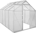 Produktbild: Zelsius Aluminium Gewächshaus, 250 x 190 cm, 6 mm Hohlkammerplatten, Treibhaus, Pflanzenhaus