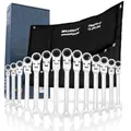 Produktbild: 14-Tlg. Gelenk-Ratschenschlüssel Satz I Set 8-22 mm Gabelschlüssel-Ringmaul-S...